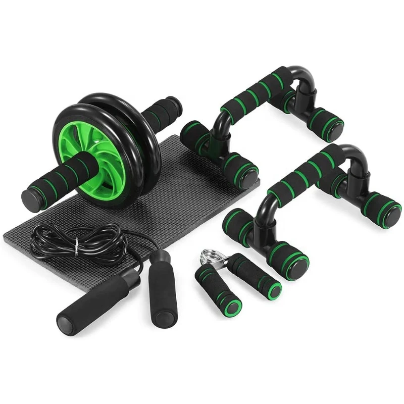 7 In 1 Ab Wheel Roller Kit Portable Equipment For Home Exercise Muscle Strength Exercise Equipment Sets