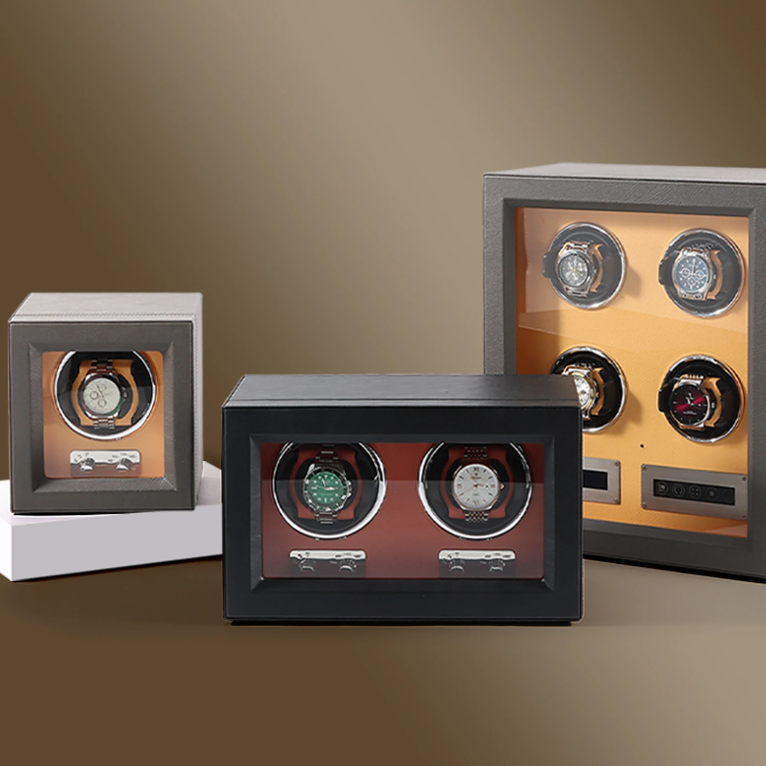 Luxury Automatic Watch Winder 1 Slot PU Leather Case Safe Storage for Watches