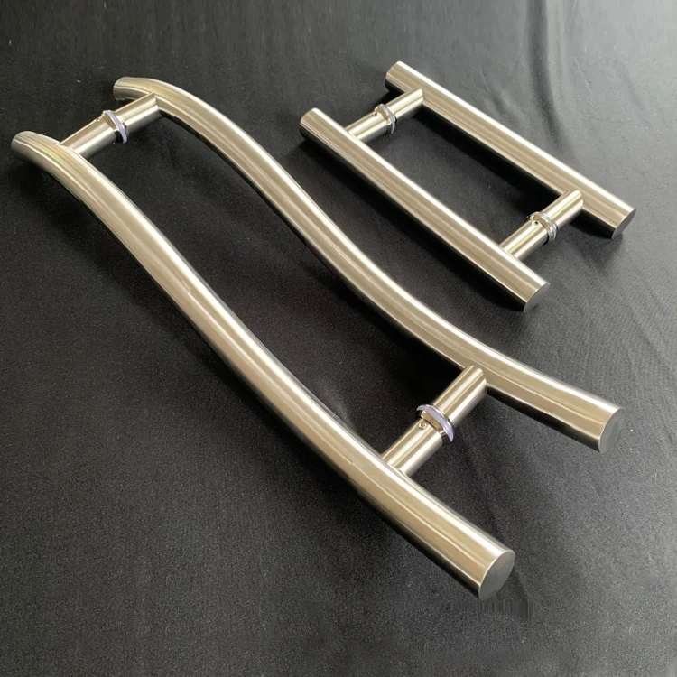 S Shape 304 Stainless Steel Slide Bathroom Shower Interior Pull Glass Door Handle