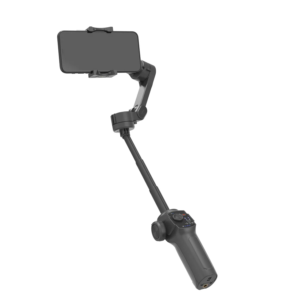 Battery replaceable foldable gimbal stabilizer for mobile phone supports AI tracking