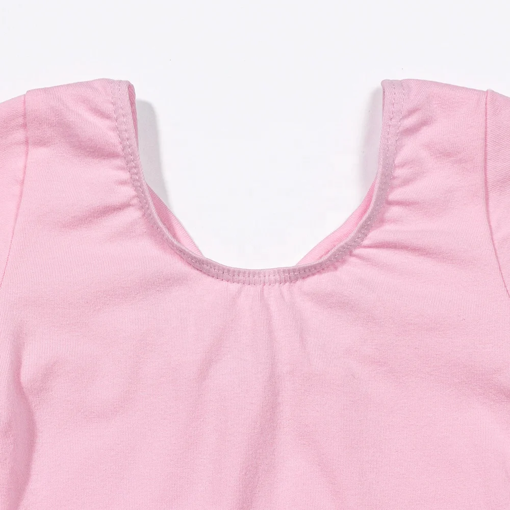 Pink Leotards Ballet for Girls Classic Short Sleeve Ballet Dance Gymnastics Dress Ballerina Tutu Outfit Stage Dance Wear