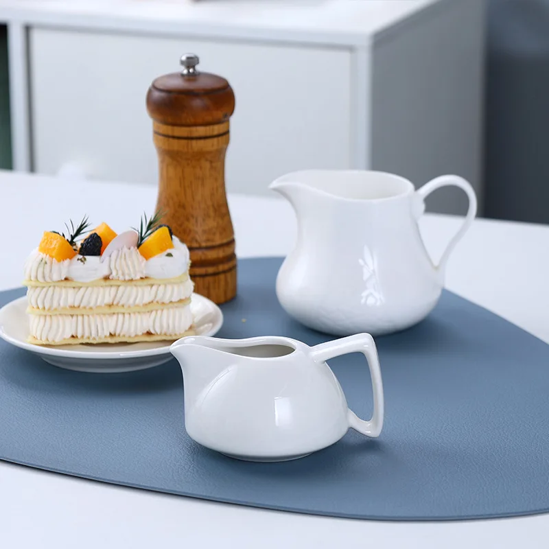 Retro Creative Milk Pot White Ceramic Bulk Blank Christmas American Latte Coffee Cup Restaurant Milk Cup Jug Tank with Logo