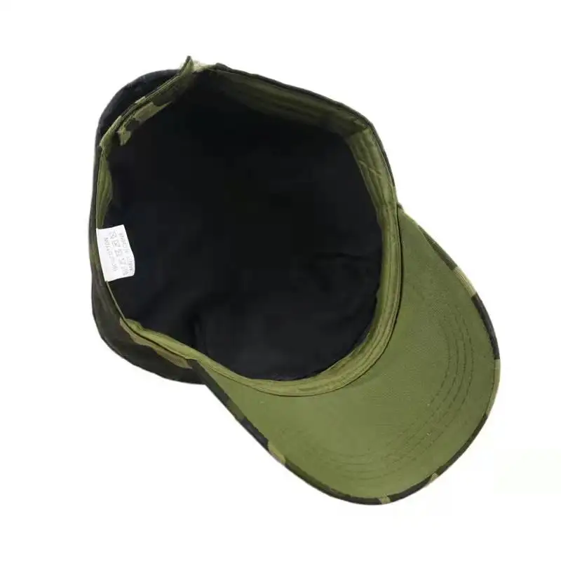 Army green camouflage hat with fake hair man fashion custom unisex 6 panel  baseball cap