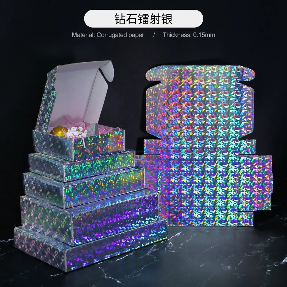 Custom Logo Printed Flat pack Packaging Box Corrugated Die Cut Folding Kraft Mailer Shipping Mailing Box