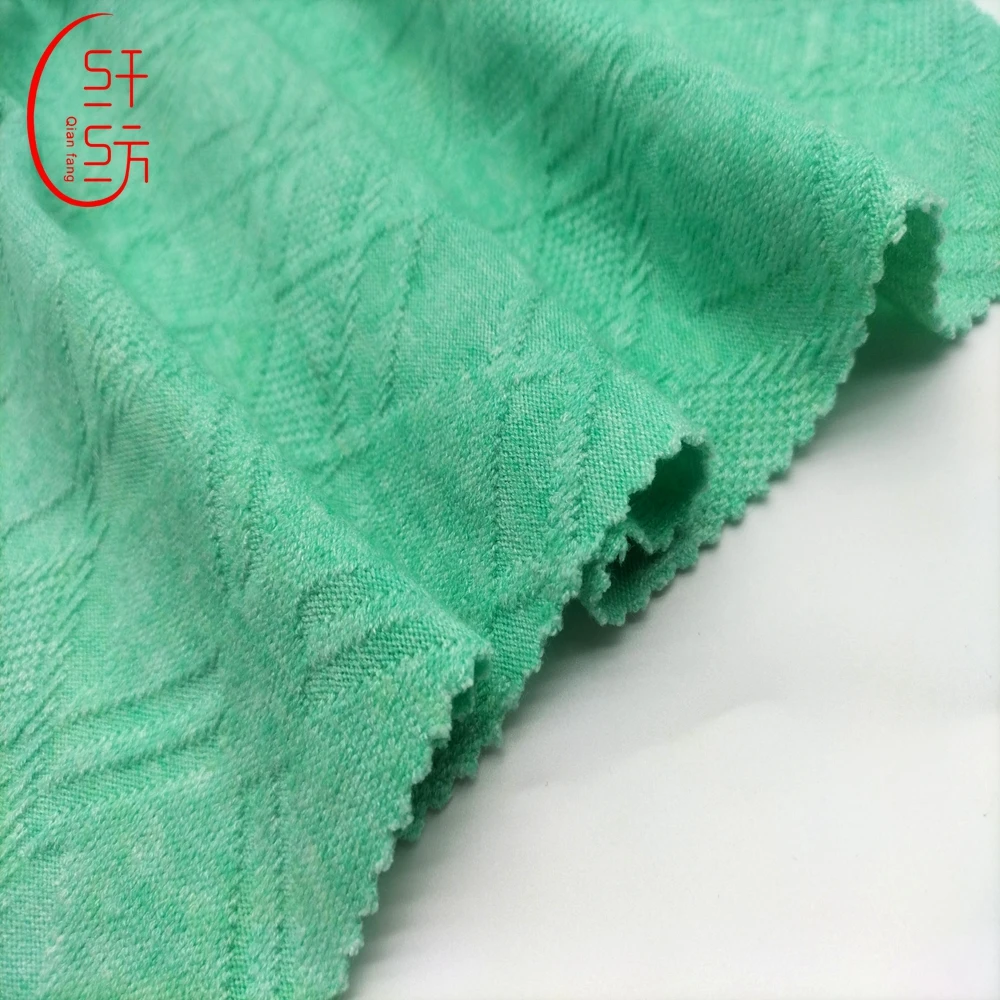 Warm and soft hand-feeling hacci jacquard fabric for dress clothing