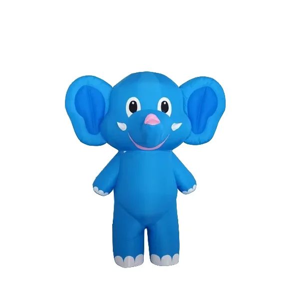 blue elephant inflatable costumes advertising inflatable animal mascot suits for decoration