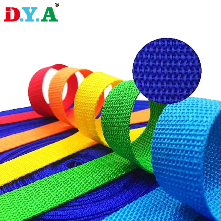 Colorful PP Webbing Tape Nylon Webbing Belt Tubular Webbing Polypropylene for Garments and Clothing Accessories