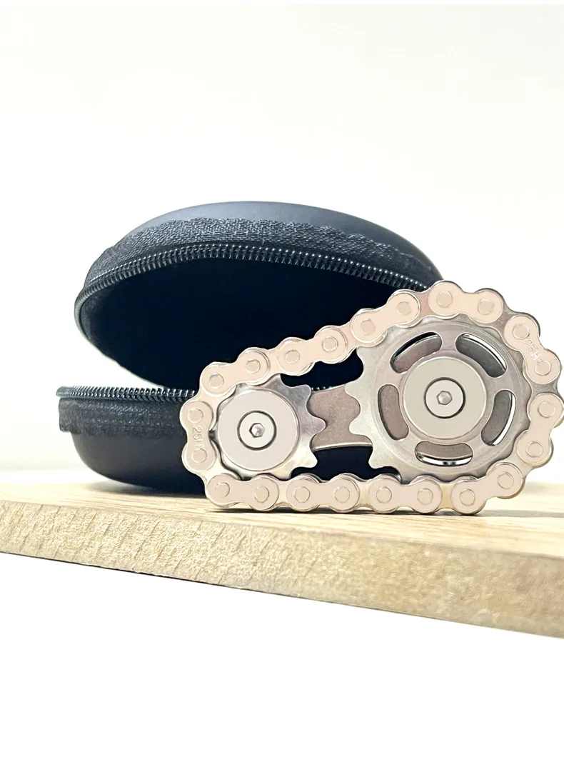 wholesale EDC Rainbow gear chain fingertip gyroscope sprocket flywheel fingertip stress relief toys for adults kids
