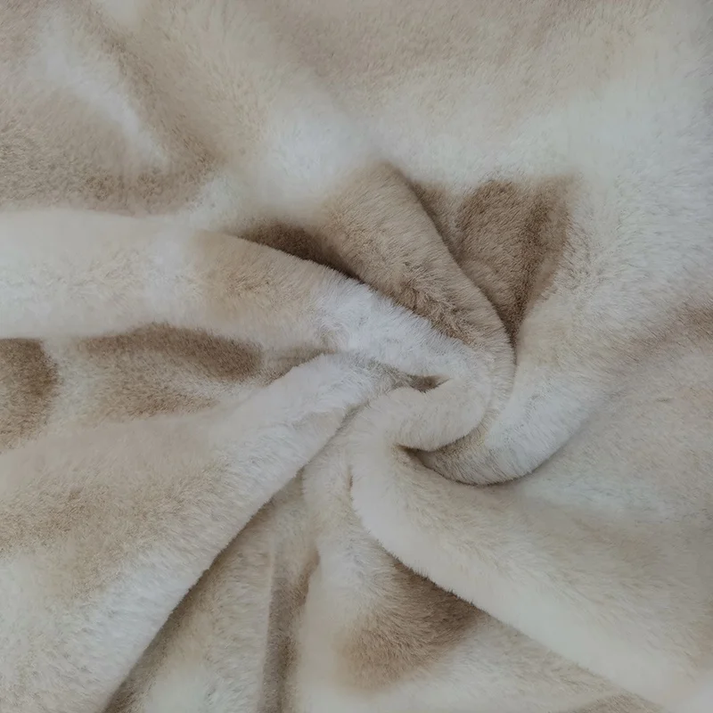 
 Пользовательские Мягкая Волна шаблон полиэстер печати искусственный мех кролика печатных ткань для одеяло  