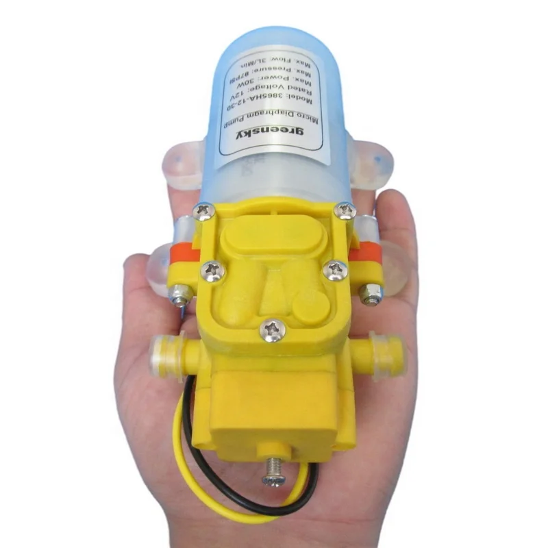 Grimmsky Factory Directly Sale Return Valve Type 3L/Min DC 30W Self-priming Diaphragm Water Pump 12V