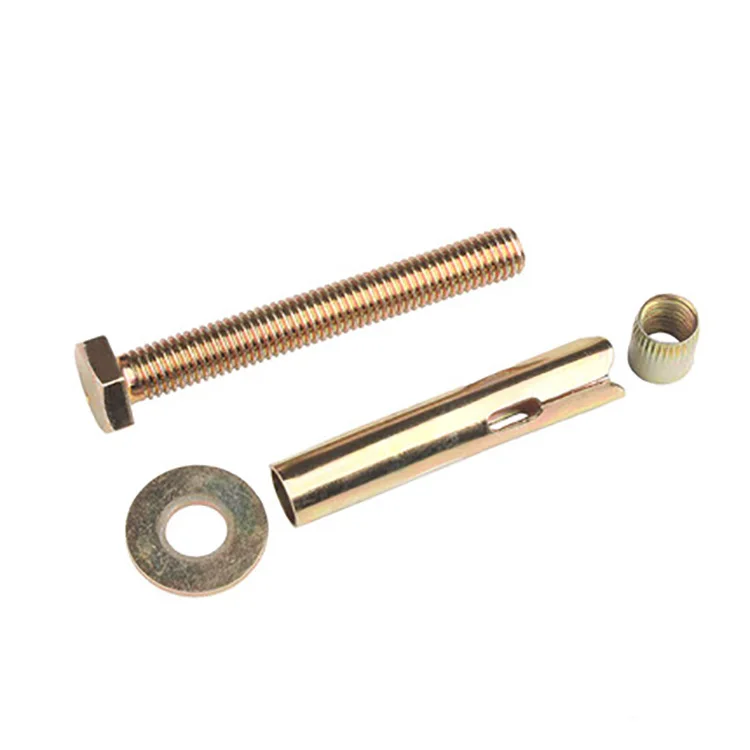 Color zinc internal expansion bolt sleeve anchor with hex flange nut expansion anchor bolts