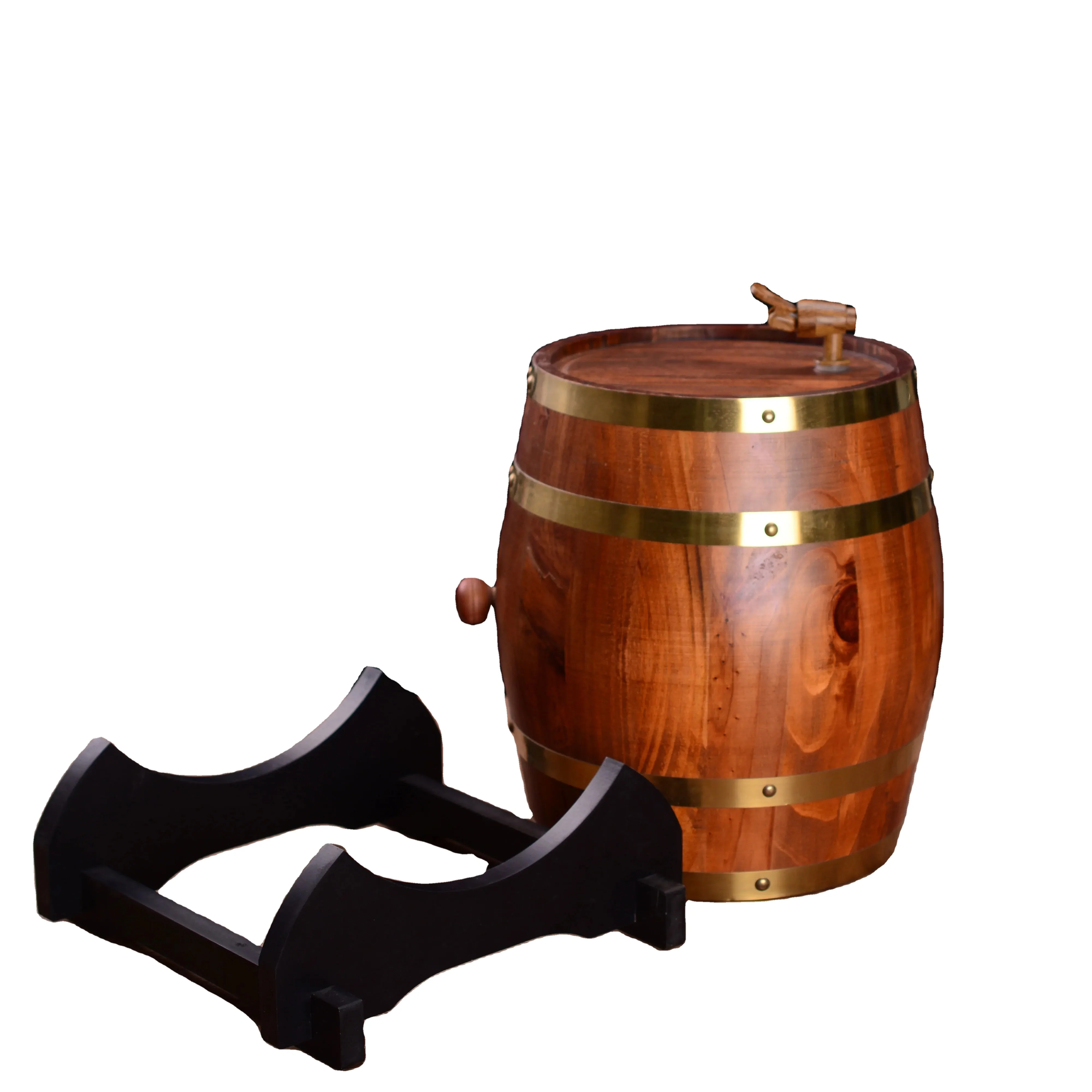 Wooden oak barrels made in China for storing whiskey and beer