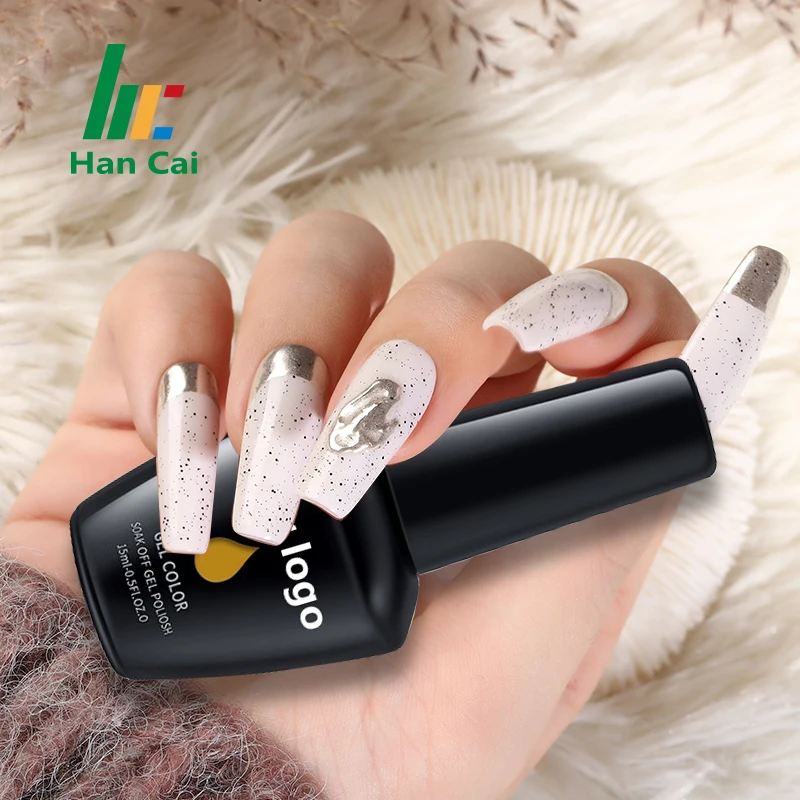 
Nail supplies Customize Logo No Yellowish Glitter Effect soak off UV Gel Polish For Nail Salon 