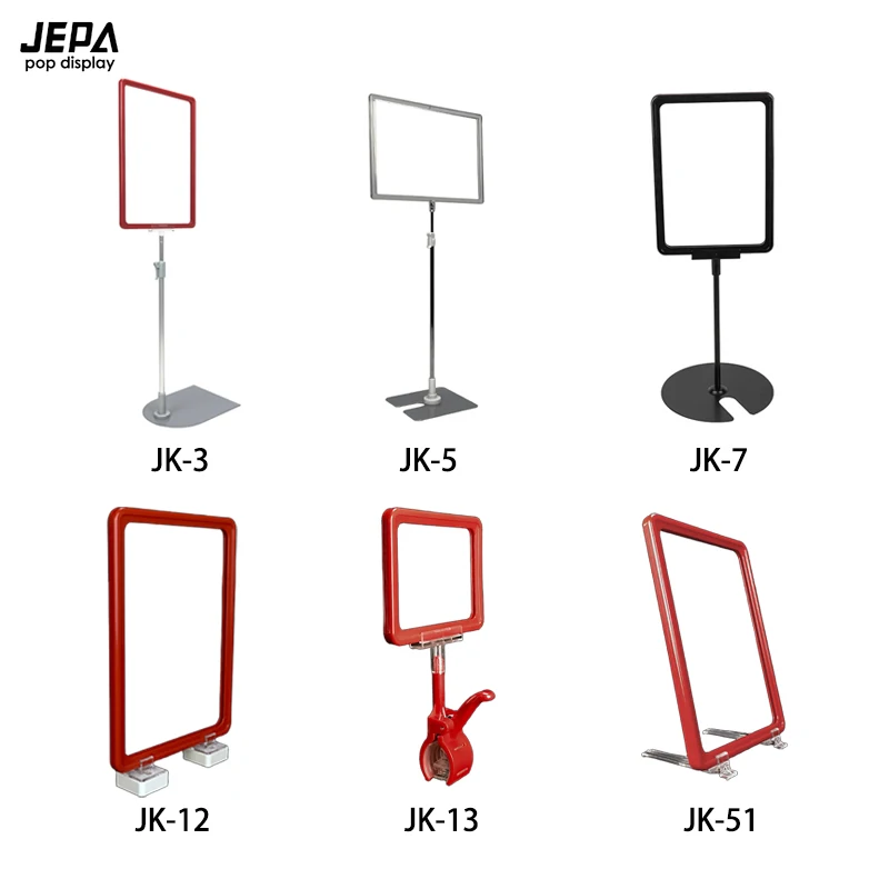 Adjustable Pedestal Floor Poster Sign Stand Snap Frame Standing Sign Holder for Business Mall