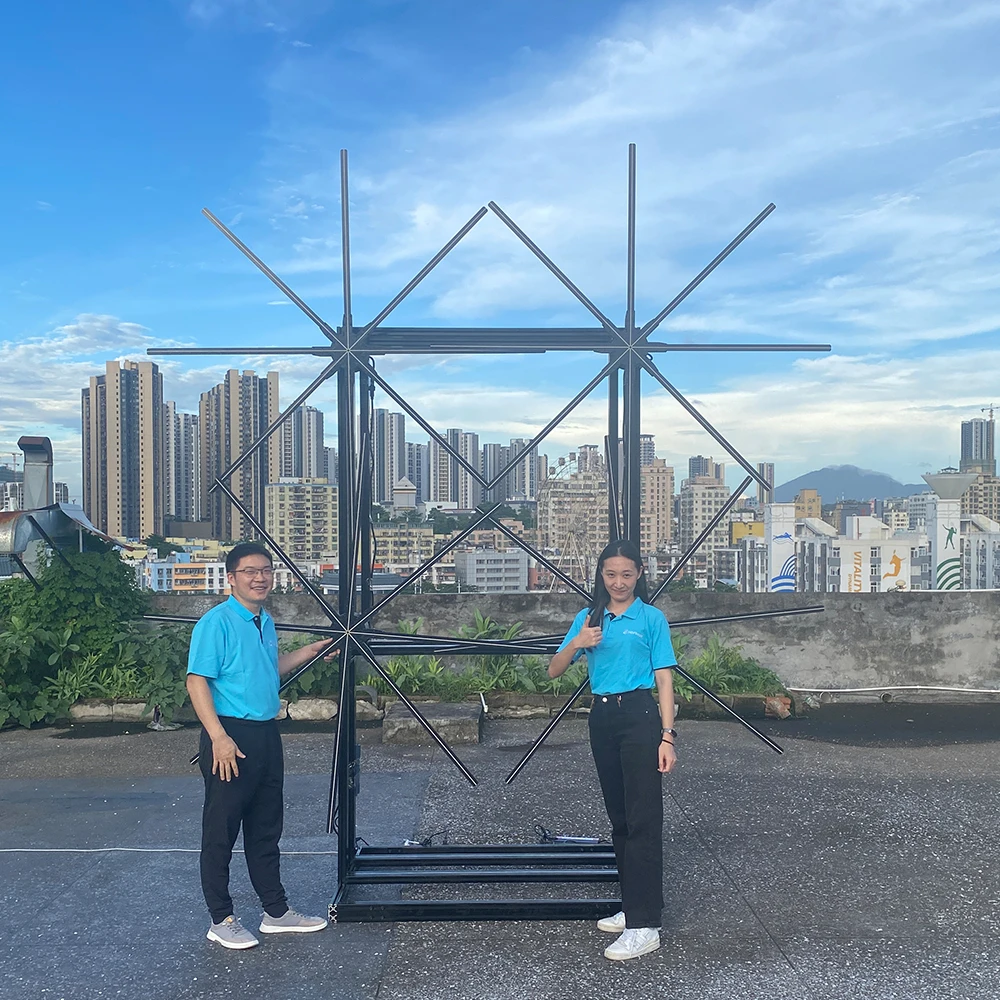 180cm 2x2 3D Splicing Olograma Hologram Projector Cloud Control Wifi Holographic Display Led Holograma 3D Hologram Fan Display