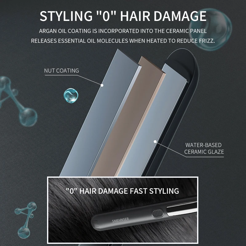 Customization Private Label Titanium Plates Flat Iron Straightening Irons Styling Tools Professional Hair Straightener