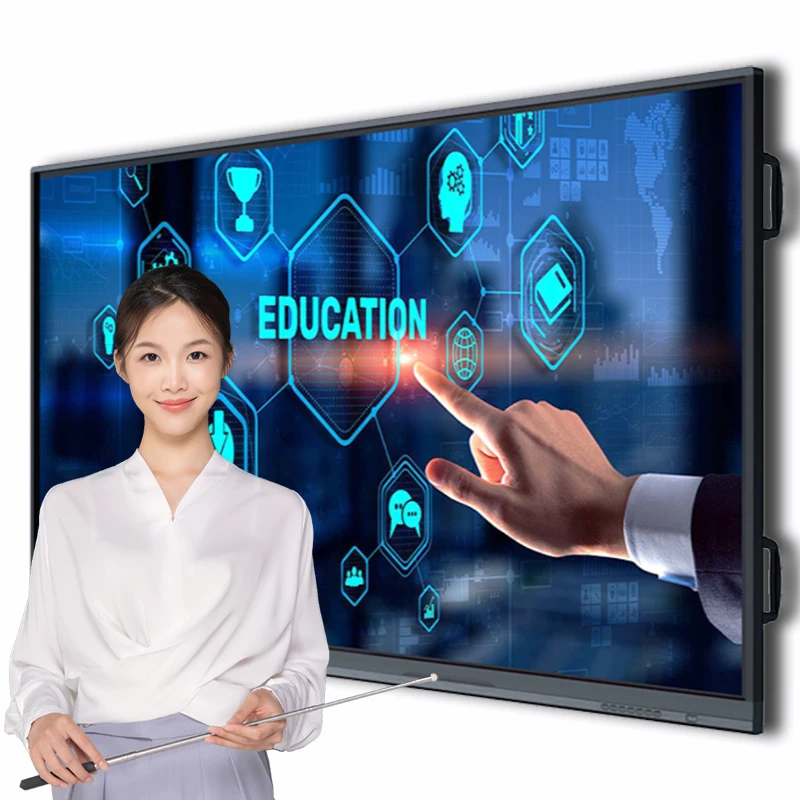 Manufacturer Custom Price 85 86 98 100 110 Inch 4K IR Interact LCD Touch Screen Interactive Whiteboard Smart Board For Education