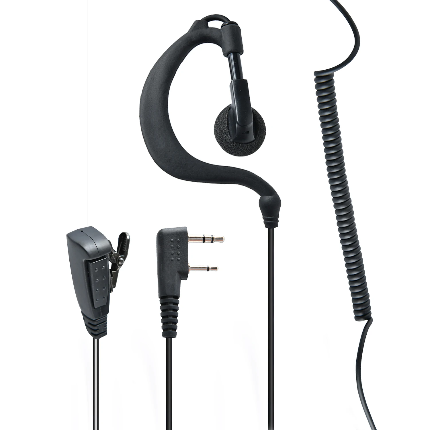 2 Pin Walkie Talkie Earpiece Two Way Radio Professional Accessories Security Guard Referee PTT intercom Push To Talk