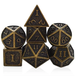 Bulk dice wholesale polyhedral metal set dice Dungeon and dragon miniature role playing DND metal dice