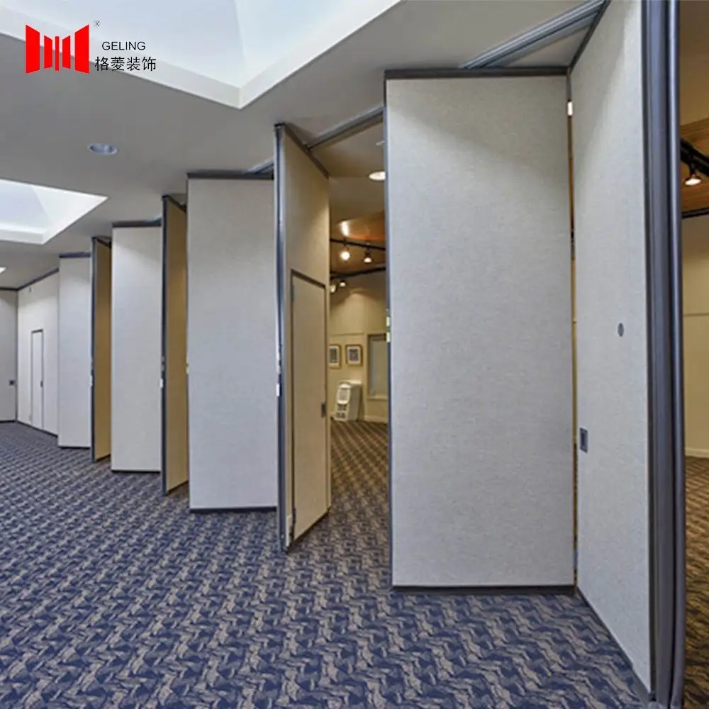 Operable wall folding panel hotel partition movable wall folding partition sliding push-pull folding door partition
