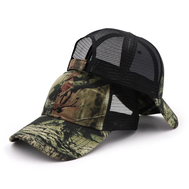 Camouflage tucker hat mesh blank caps hat trucker cap hat camo trucker mesh cap