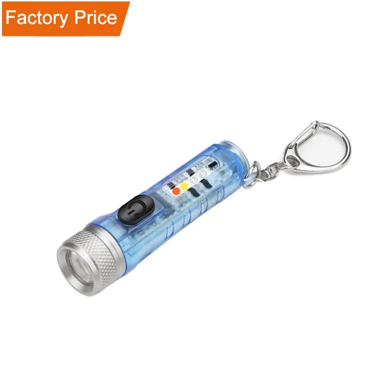Карманный миниатюрный фонарик Usb перезаряжаемый Магнитный брелок для ключей светодиодный светильник cob