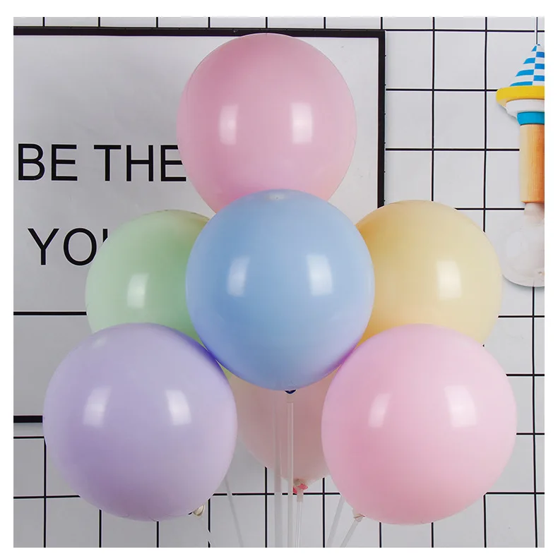 Macaron Balloon Blue Gray Matte Latex Balloon Party Balloons