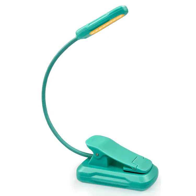 1600K Теплый светодиодный перезаряжаемый светильник для чтения с блокировкой синего света, янтарный светильник с зажимом для чтения в кровати, Тиффани синий