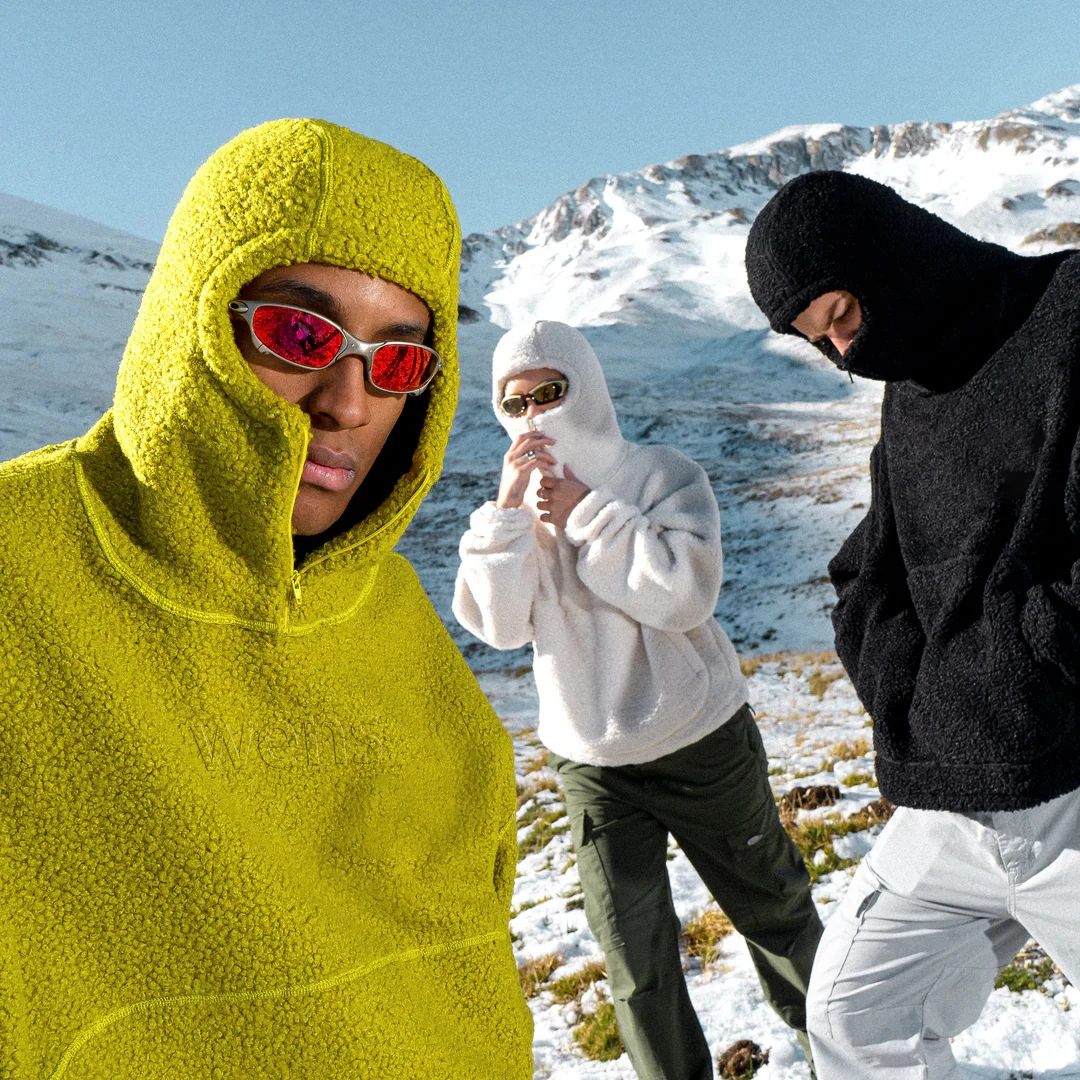 Manufacturer mens custom oversized blank heavyweight face cover zip polar sherpa fleece hoodie