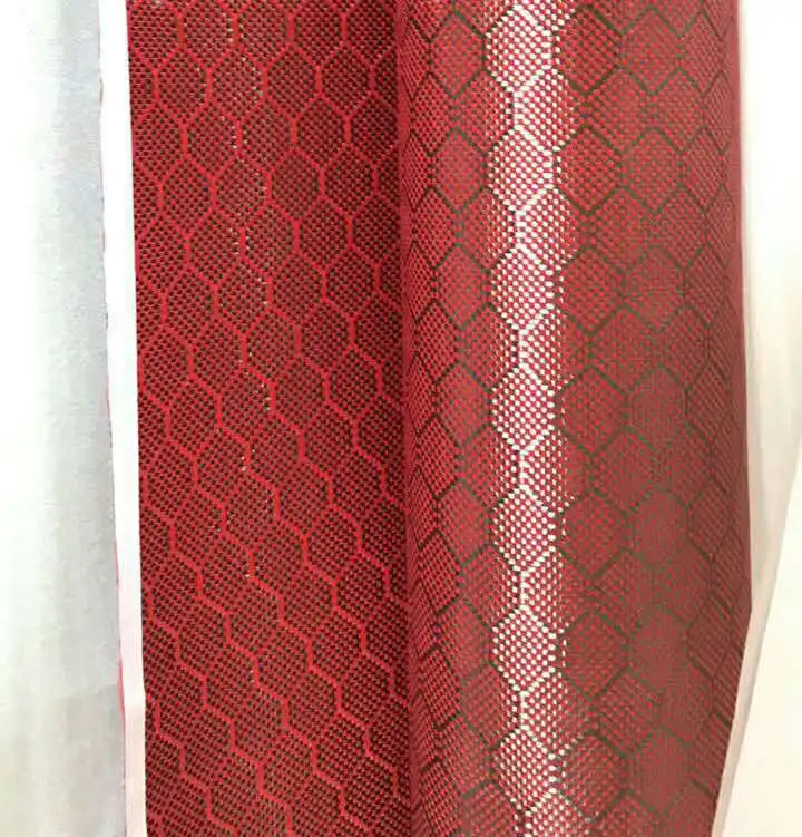 3K carbon fiber and aramid fiber Hybrid Fabric  honeycomb hexagon and satin weaving