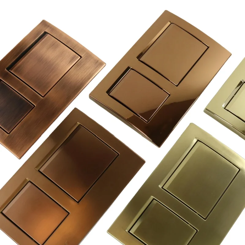 High Quality Concealed Cistern Press Panel toilet push buttons gold Flush Push Button