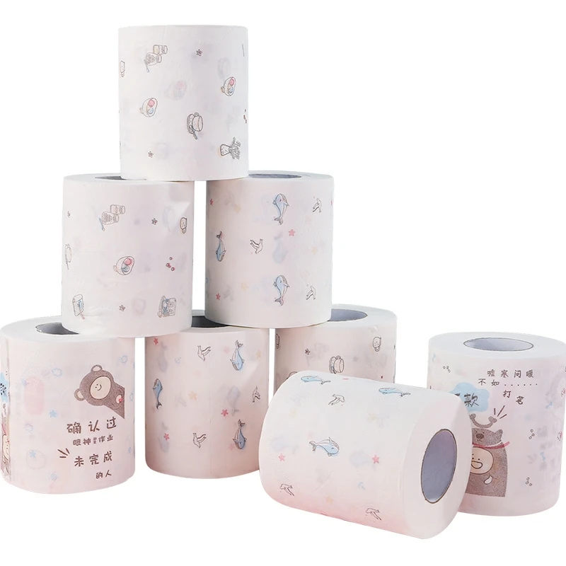 China factory virgin wood pulp 3 Ply toilet paper wholesale custom design Christmas printed toilet paper