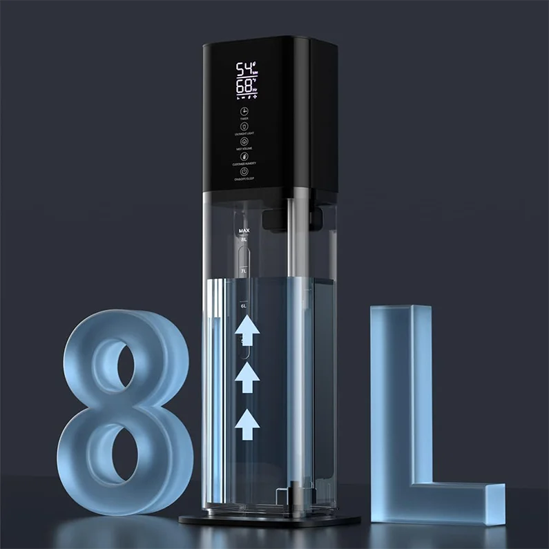 RUNAL H785 8L Big Capacity Top Fill Electric Cool Warm Mist Smart Ultrasonic Air Humidifier With Led Night Light