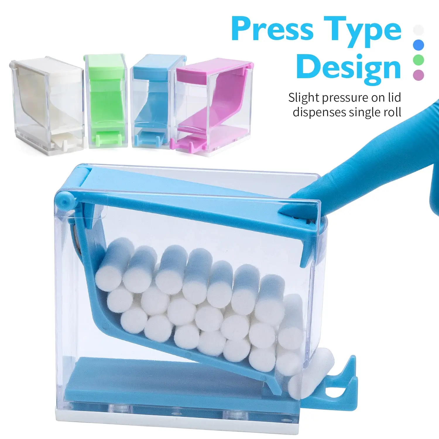 Nonslip Base Hospital Home Use Cotton Roll Storage Box Professional Cotton Roll Holder Organizer Dental Cotton Roll Dispenser