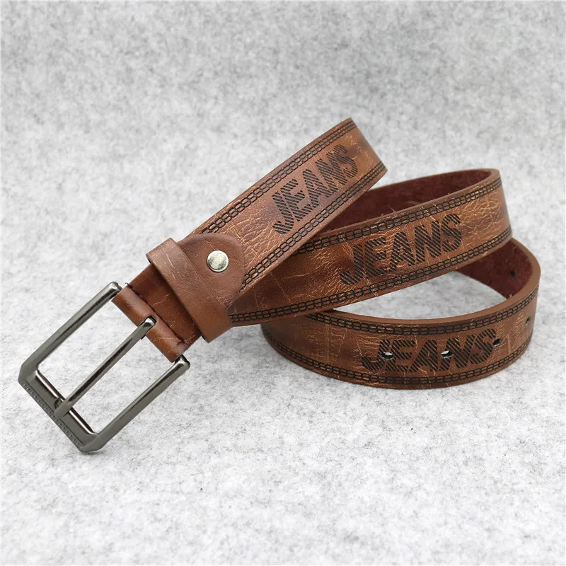 30MM Belts Mens Pin Buckle Belt wholesale PU belts for men iron buckle cheap custom design YiWu LQbelt Factory direct sale