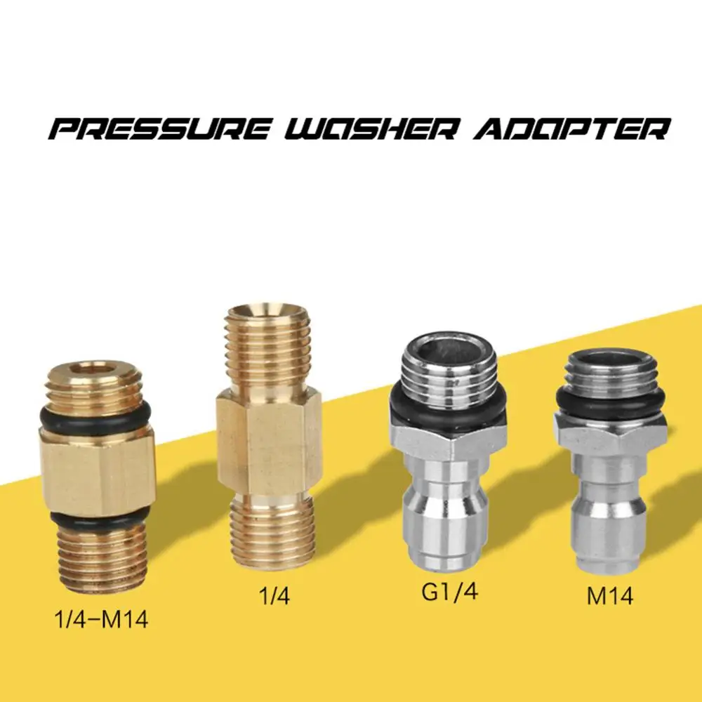1PC High Pressure Washer Water Gun 1/4 inch Quick Connector M14x1.5mm Connector for Snow Foam Pot Spray Nozzle PA