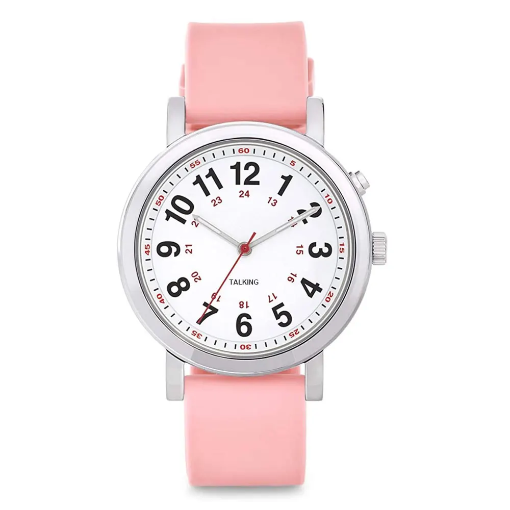 English/Spanish/French/German Kids Talking Wrist Watch with clear and loud voice for Visually impaired, Blind or Elder People