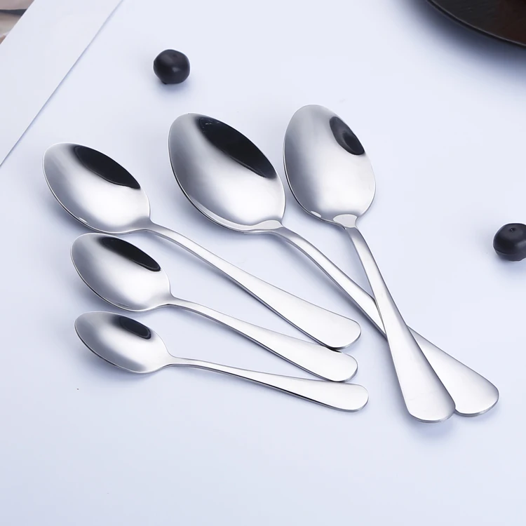 Stainless steel food grade Table spoon dessert coffee salad spoon steak knife dinner fork tea spoon wholesale