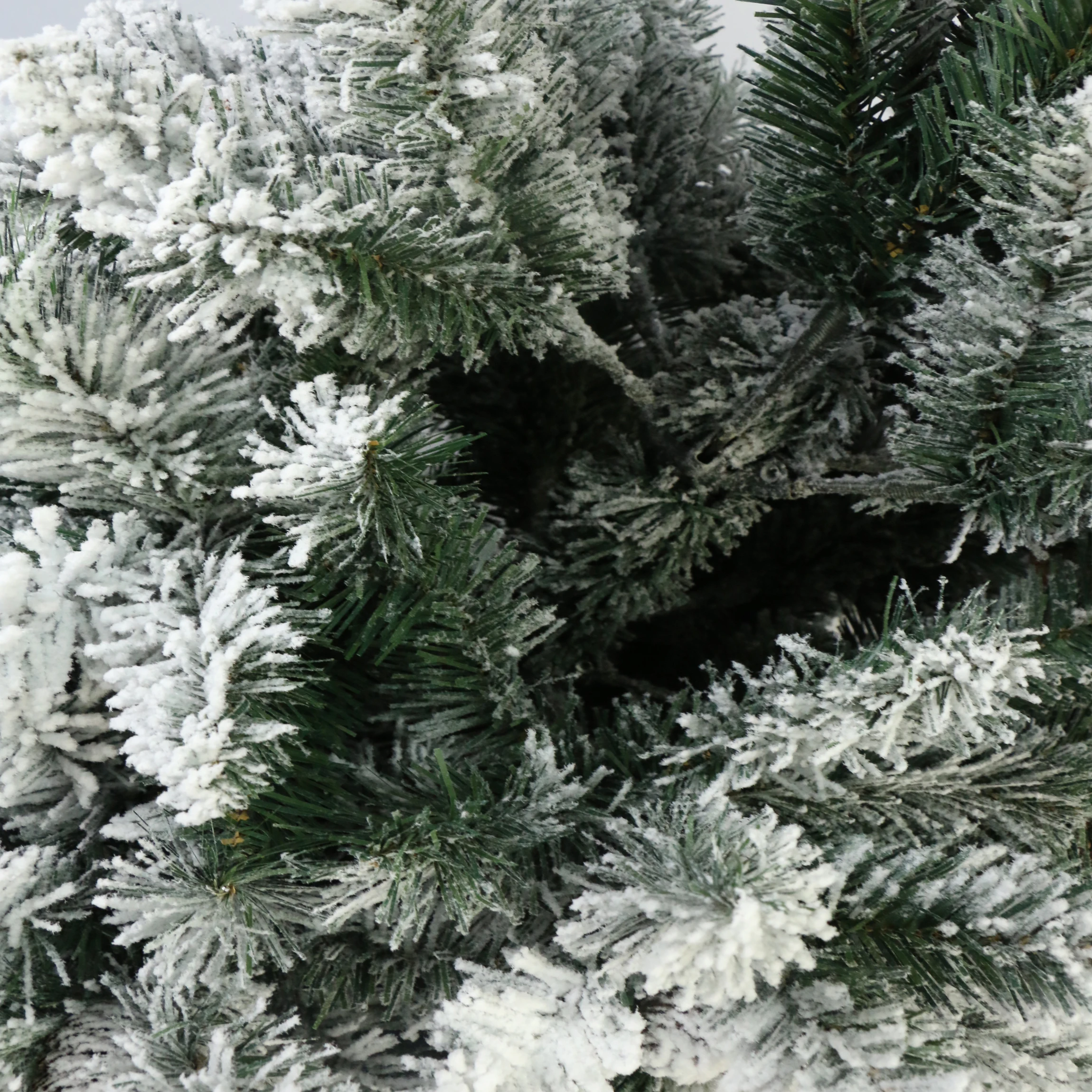 180cm 6FT Wholesale Holiday Decoration Ornaments Gift Pvc Mixed Artifical Snow Flocking White Snowy Christmas Trees