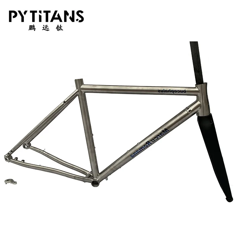 Gravel Road Bike 700x32C titanium Alloy Racing Bicycle frame with thru axle disc brake