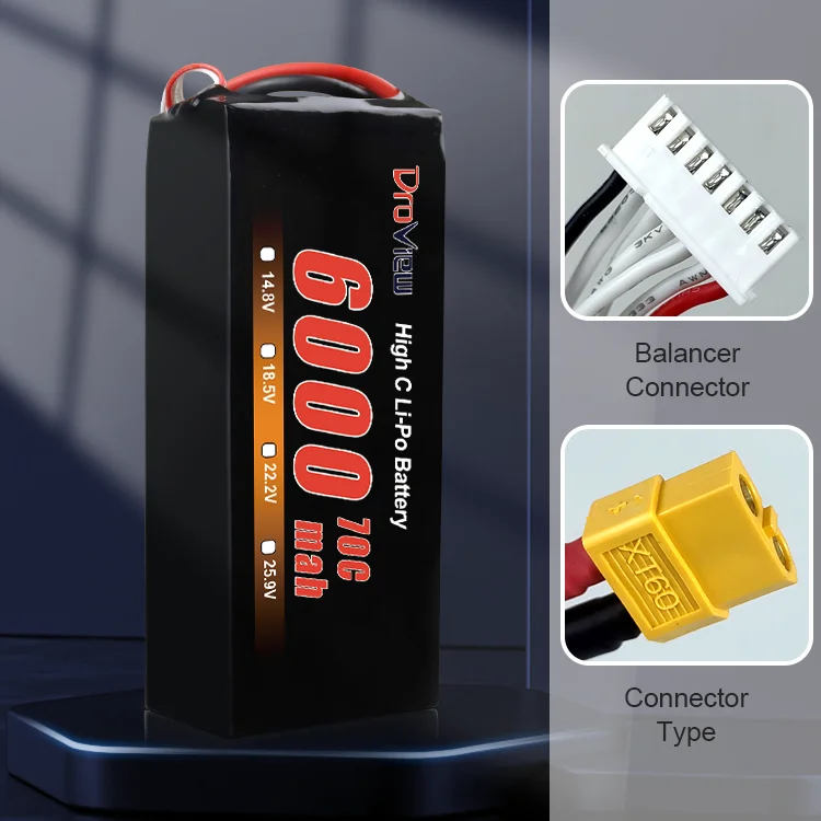 DroView Rc Drone battery FPV lipo battery 6S 22.2V 5200/6000/8000/10000/12000/16000/22000/30000mAh for 7 10 inch Drones