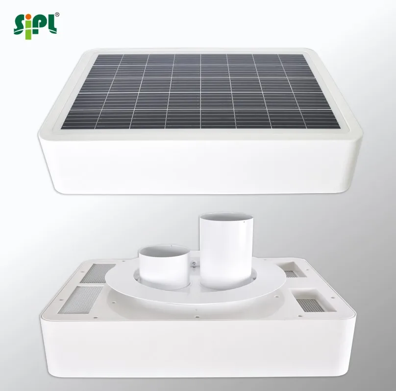 Compact Design 70W Solar Panel Powered Heat Air Extractor for Water Tank Cooler Solar Centrifugal Blower Cool Fan for water tank