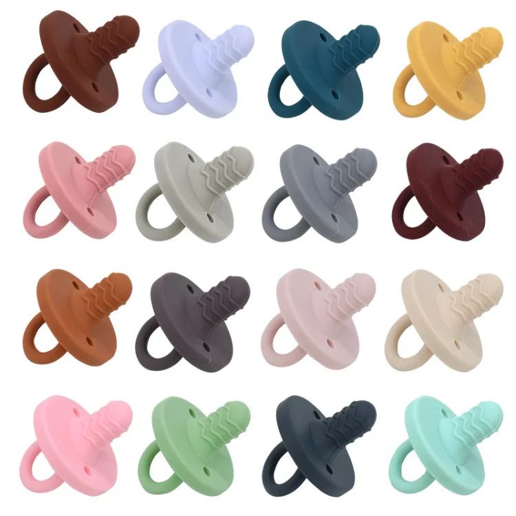 Factory Supplier Baby Silicone Nipple Pacifiers Newborn Baby Chewing Nipple Silicone Pacifier