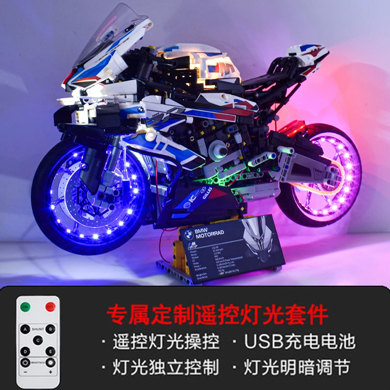 DIY Building Block Lighting cheap Kit Remote Control Independent Control sports car Motorcycle Porscheing Building Block Toys