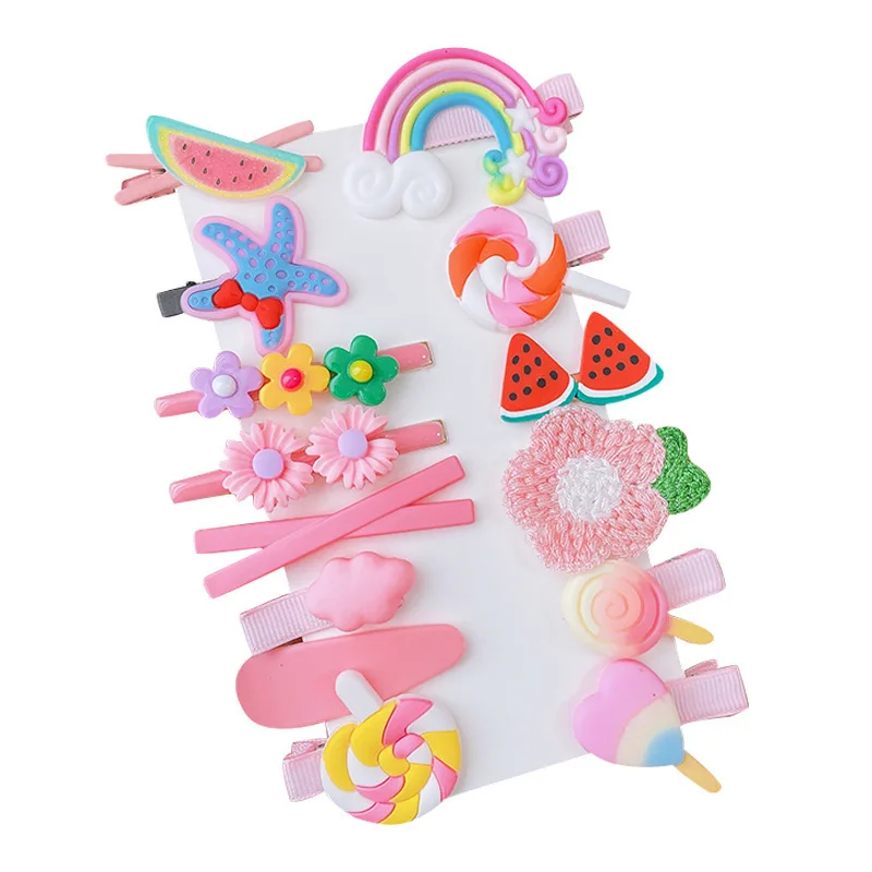 2023 clamps and new pink small hair clip children clip headwear side duck mouth hair assceeories for girls