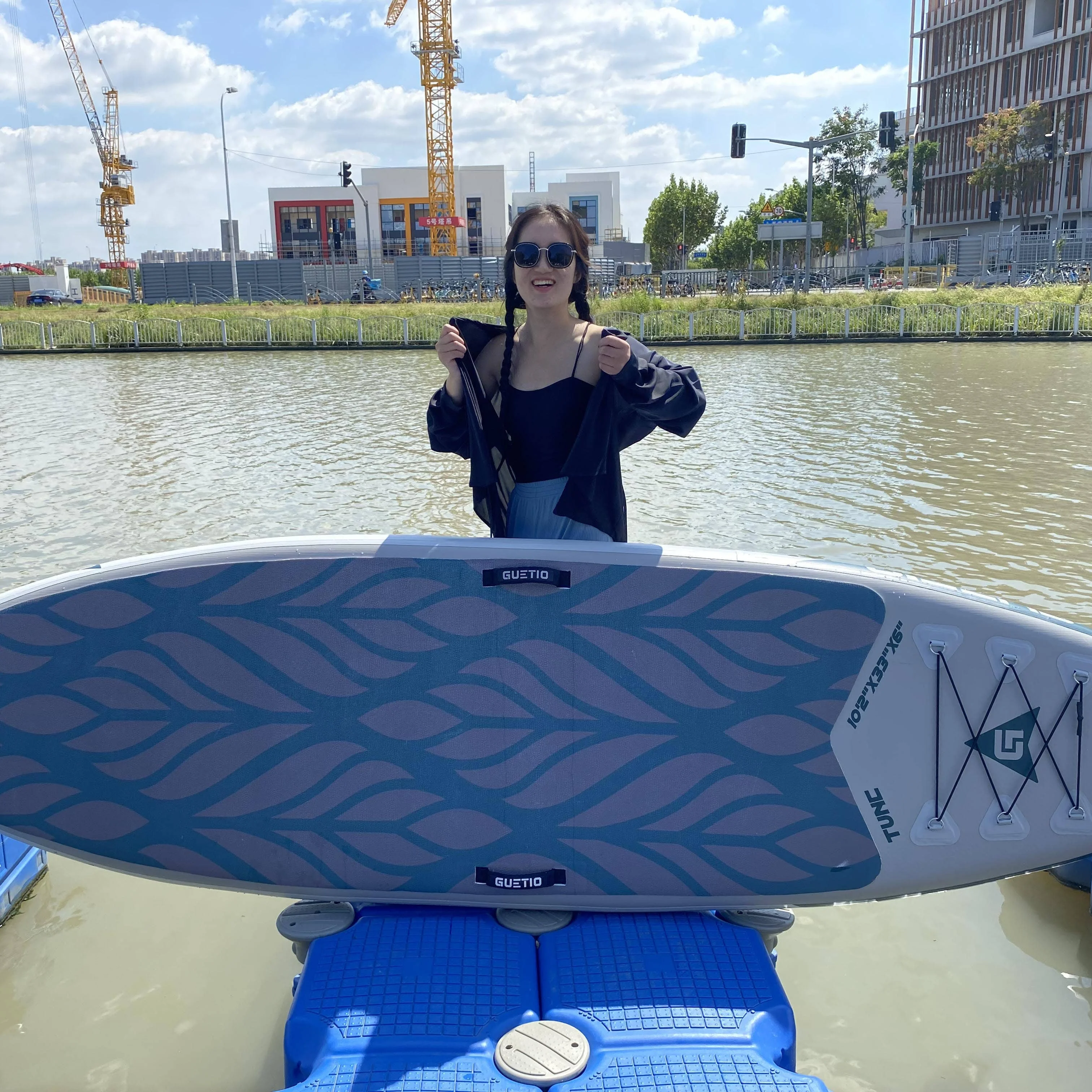 OEM Cheap Plastic TPU ECO-Friendly Inflatable Stand Up Yoga SUP Paddle Board