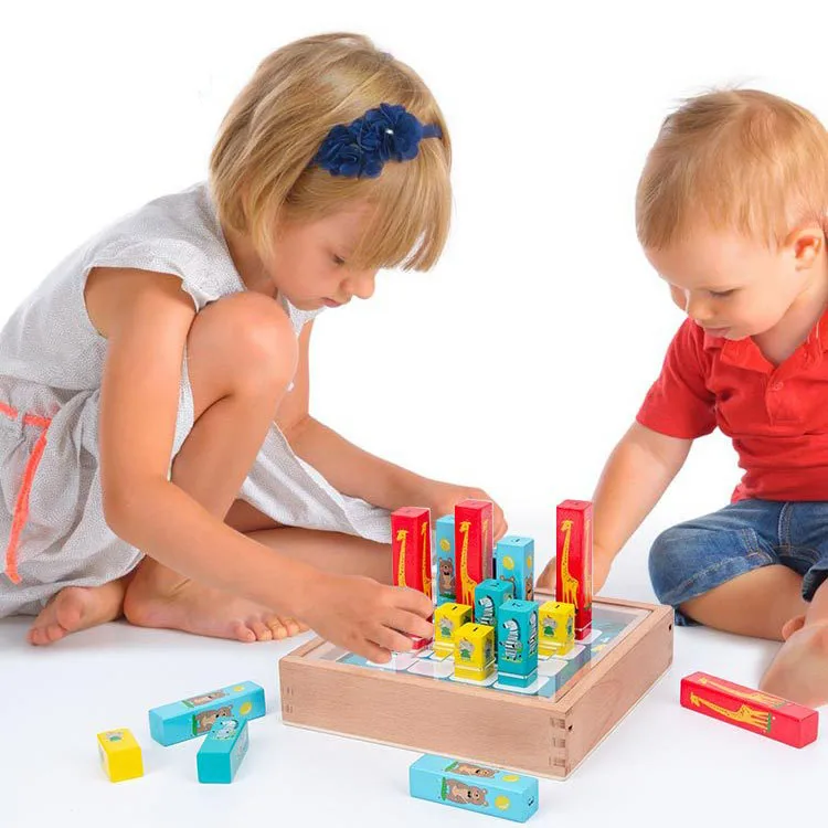 Mind training Mists Forest 3D sudoku magnetic books Children wooden early education math interactive board game toys