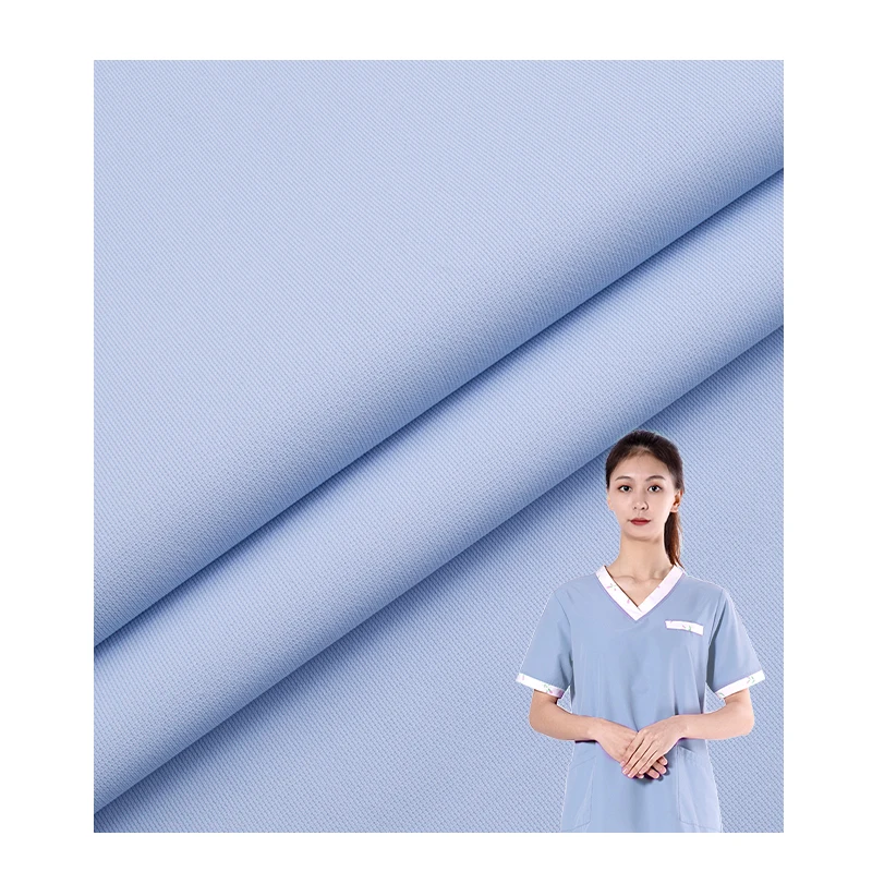 China Waterproof Breathable Hospital Scrubs Uniform Lab Coat Fabric Anti-Static Fabric Medical Workwear Fabric