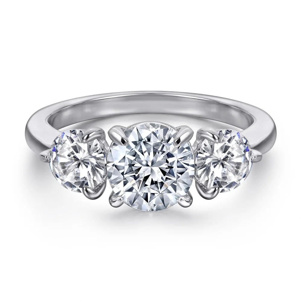 anillos de compromiso 925 INS Collection Gold Plated Round Stone Infinite Elements Sterling Silver 925 Jewellery Ring