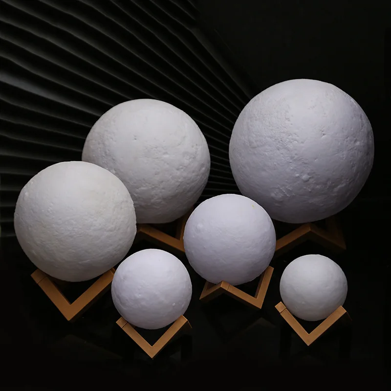 16 corlours changing 3D printing moon LED night light